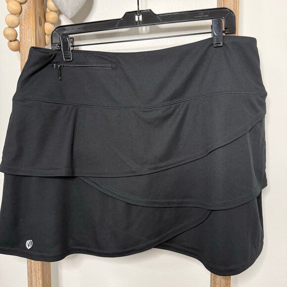 GGBlue Luxe Sport Black Athletic Skort Size X Large - Picture 2 of 7